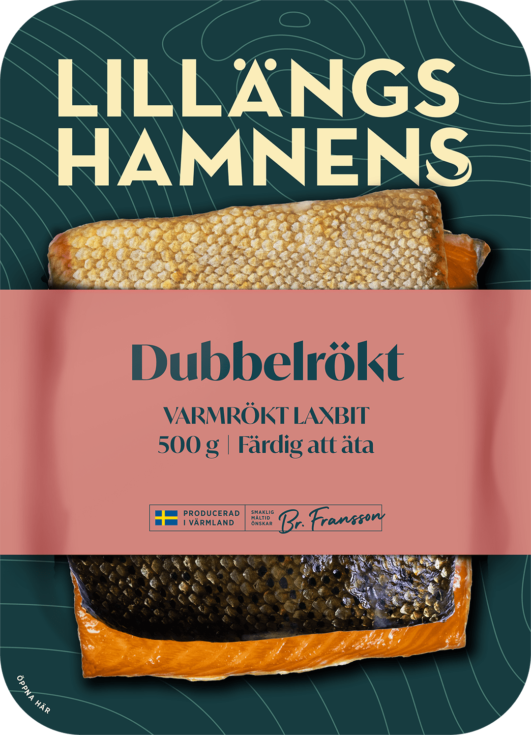 Dubbelrökt Varmrökt Laxfilé 500g